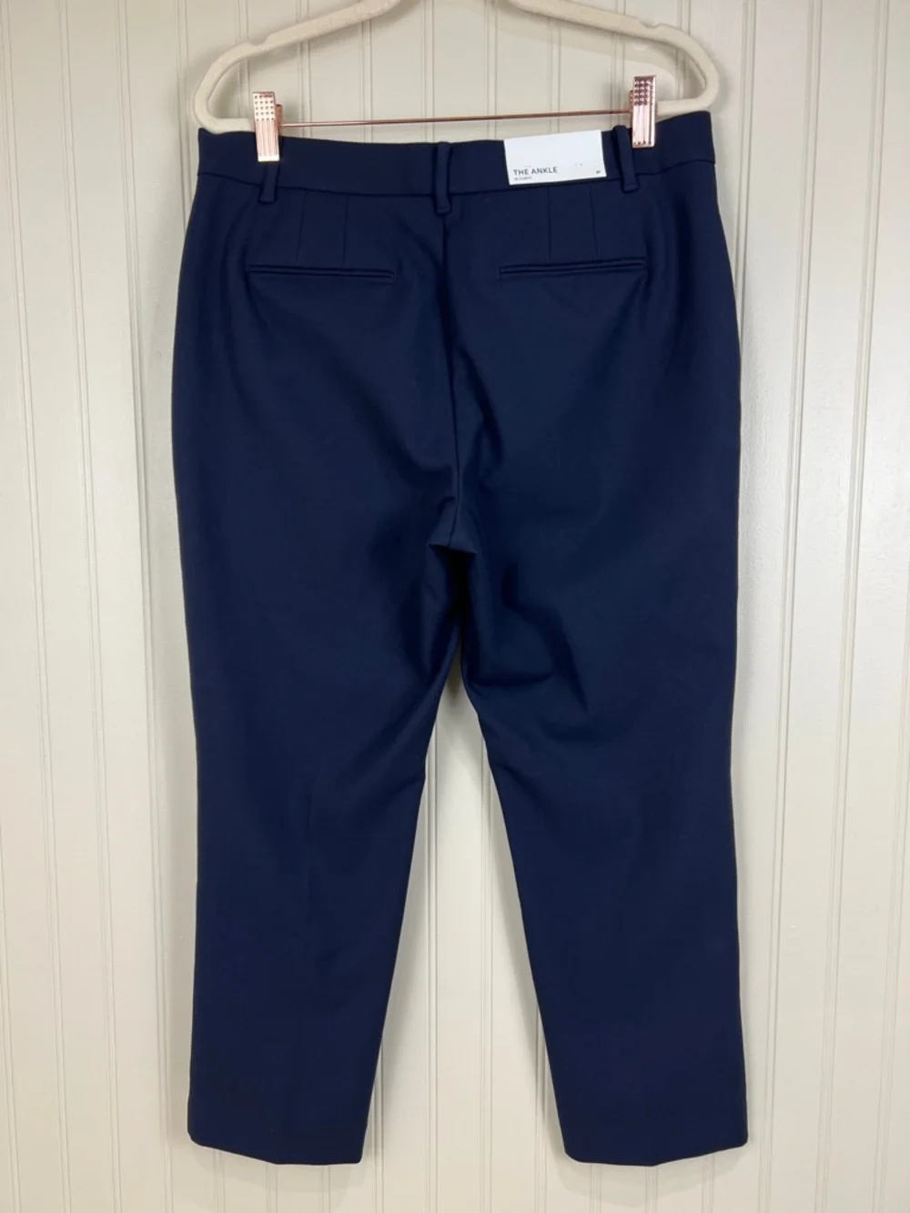 New Ann Taylor Mid Rise Slim Leg The Ankle Navy Pants in Curvy Size 8P